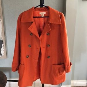 Orange Pea Coat from Sundance